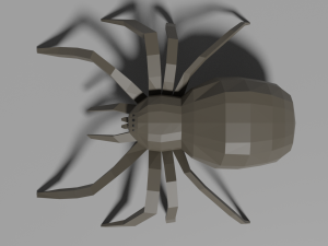 low-poly spider 3D Model