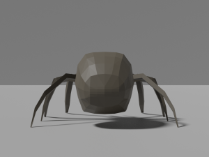 low-poly spider 3D Model