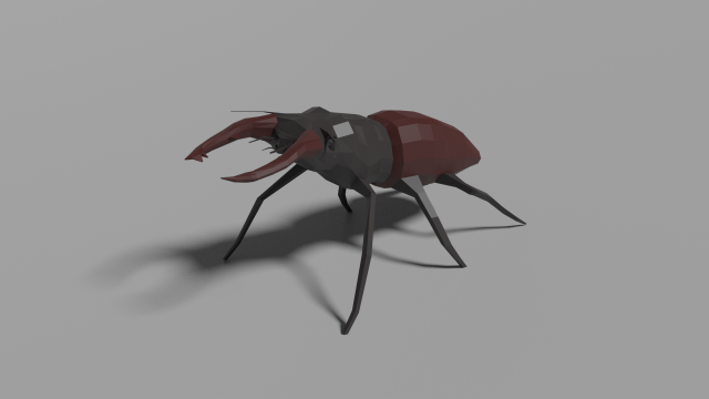 low-poly stag beetle 3D Model .c4d .max .obj .3ds .fbx .stl .blend 