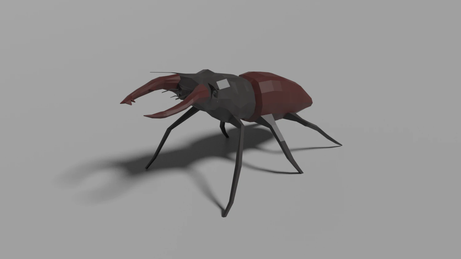 low-poly stag beetle 3D Model .c4d .max .obj .3ds .fbx .stl .blend 