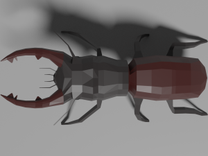 low-poly stag beetle 3D Model