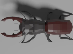 low-poly stag beetle 3D Model