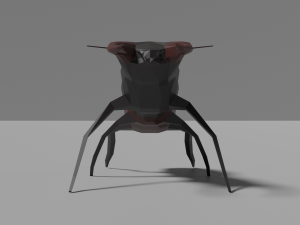 low-poly stag beetle 3D Model