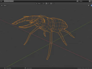 low-poly stag beetle 3D Model