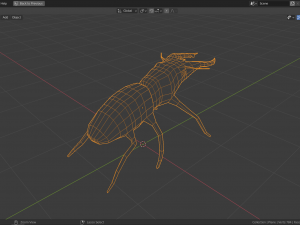 low-poly stag beetle 3D Model