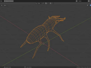 low-poly stag beetle 3D Model