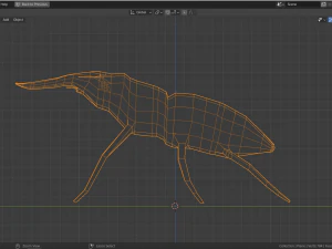 low-poly stag beetle 3D Model
