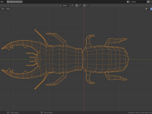 low-poly stag beetle 3D Model