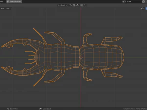 low-poly stag beetle 3D Model