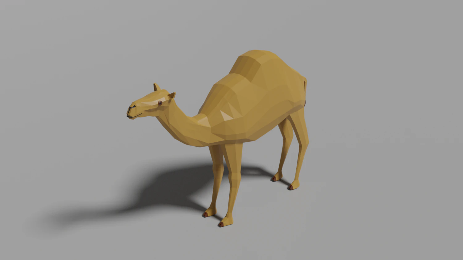 camello de baja poli Modelo 3D .c4d .max .obj .3ds .fbx .stl .blend 