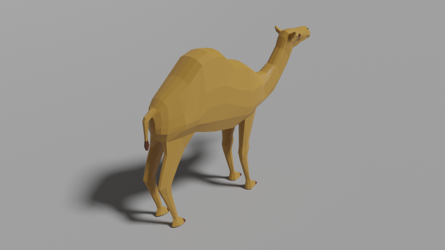 low-poly camel 3D Model in Wildlife 3DExport