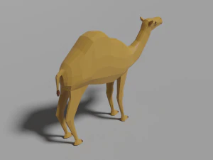 camello de baja poli Modelo 3D