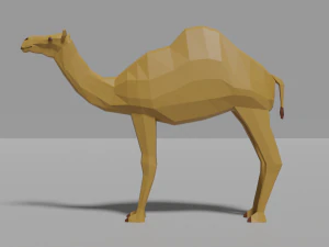 camello de baja poli Modelo 3D