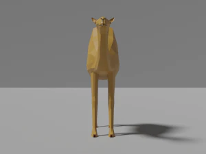 camello de baja poli Modelo 3D