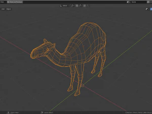 camello de baja poli Modelo 3D