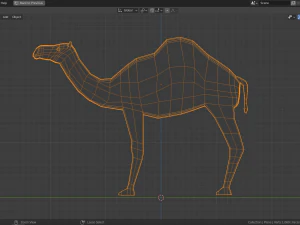 camello de baja poli Modelo 3D
