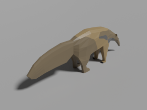 low-poly anteater Modèle 3D