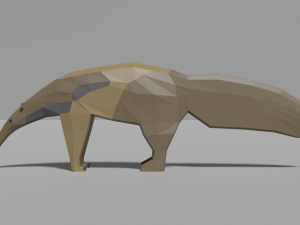 low-poly anteater Modèle 3D