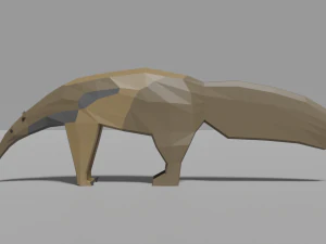 低聚食蚁兽 3D 模型