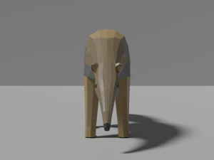 低聚食蚁兽 3D 模型