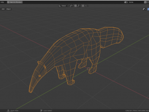 low-poly anteater Modèle 3D