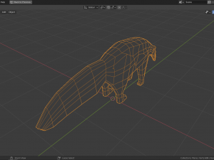 low-poly anteater Modèle 3D