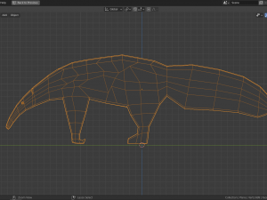 low-poly anteater Modèle 3D