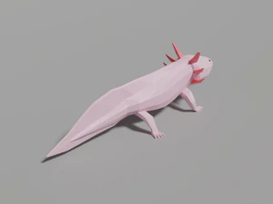 low-poly axolotl 3D Model