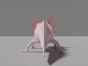 low-poly axolotl 3D Model
