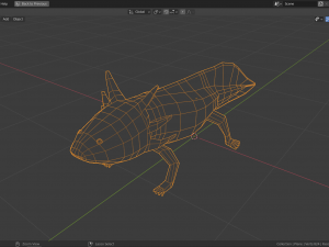 low-poly axolotl 3D Model