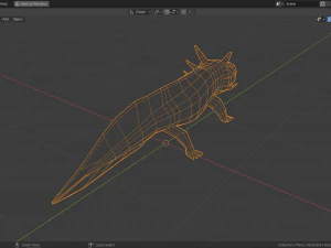 low-poly axolotl 3D Model