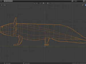 low-poly axolotl 3D Model