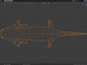 low-poly axolotl 3D Model