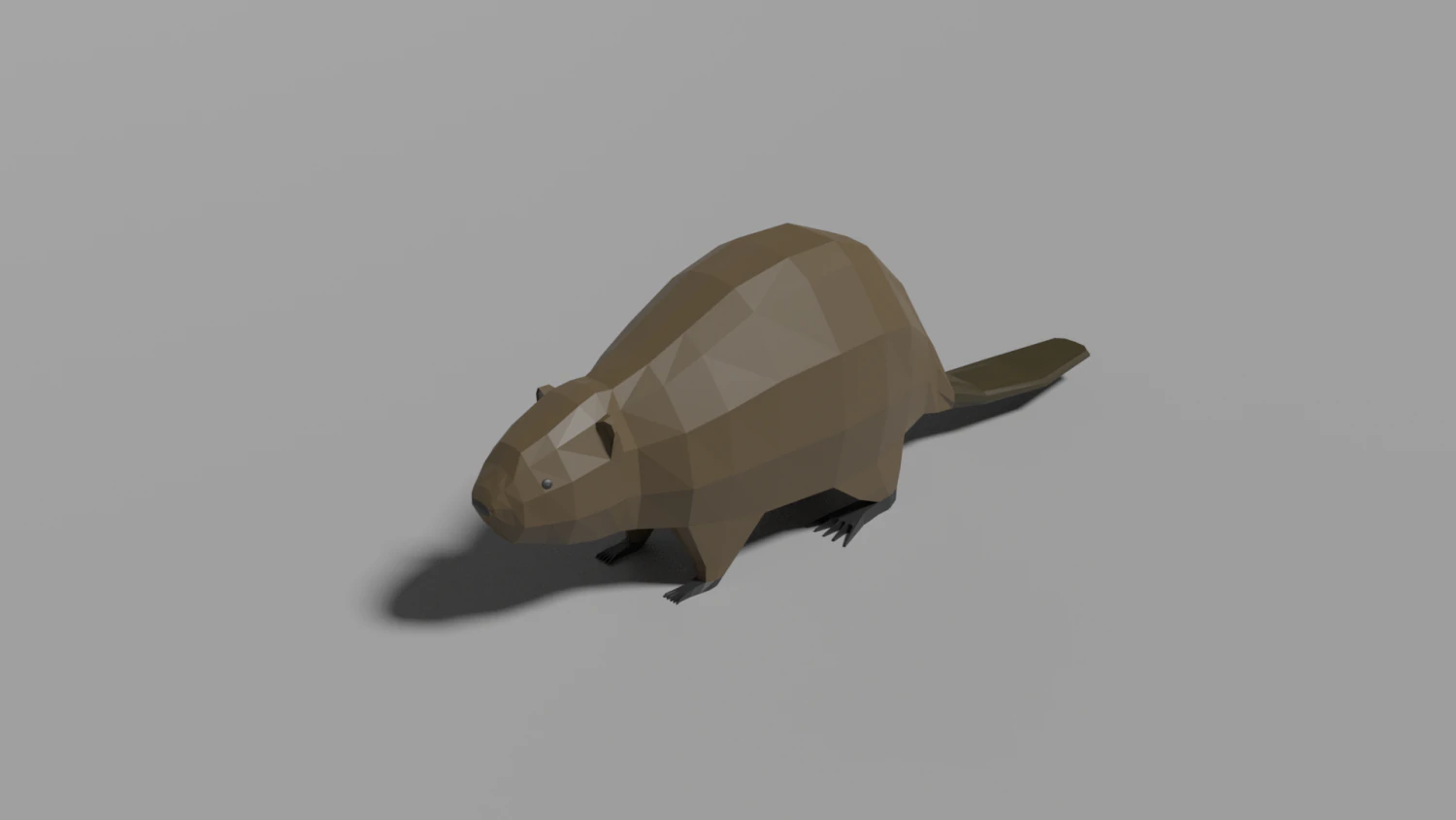 low-poly beaver 3D Model .c4d .max .obj .3ds .fbx .stl .blend 