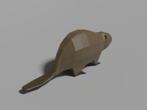 low-poly beaver 3D Model