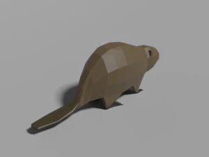 low-poly beaver 3D Model
