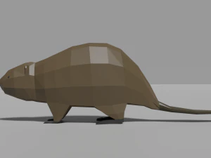 low-poly beaver 3D Model