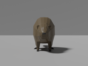 low-poly beaver 3D Model