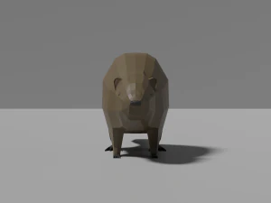low-poly beaver 3D Model