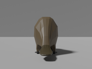 low-poly beaver 3D Model