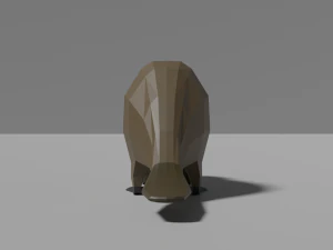 low-poly beaver 3D Model