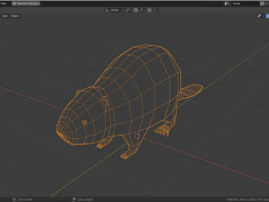 low-poly beaver 3D Model