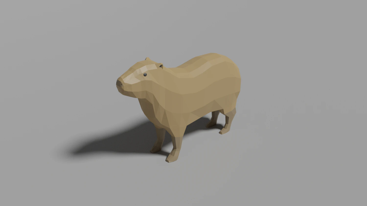 low-poly capybara 3D Model .c4d .max .obj .3ds .fbx .stl .blend 