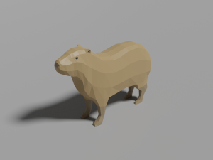 low-poly capybara 3D Model