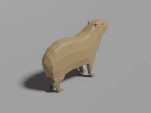 low-poly capybara 3D Model