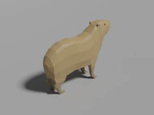 low-poly capybara 3D Model