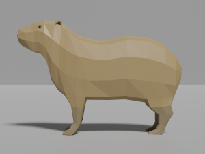 low-poly capybara 3D Model