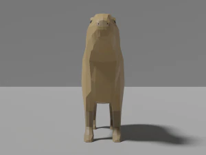 low-poly capybara 3D Model