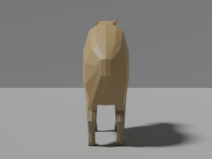 low-poly capybara 3D Model
