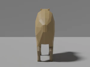 low-poly capybara 3D Model